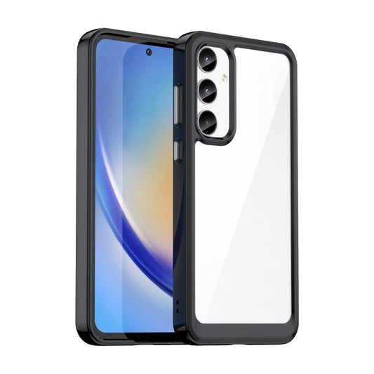 For Samsung Galaxy A35 Colorful Series Acrylic Hybrid TPU Phone Case(Black) - Galaxy Phone Cases by buy2fix | Online Shopping UK | buy2fix