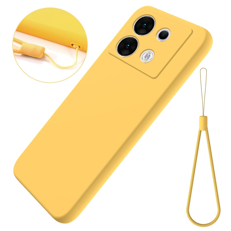 For Infinix Zero 30 5G Solid Color Liquid Silicone Dropproof Full Coverage Protective Case(Yellow) - Infinix Cases by buy2fix | Online Shopping UK | buy2fix