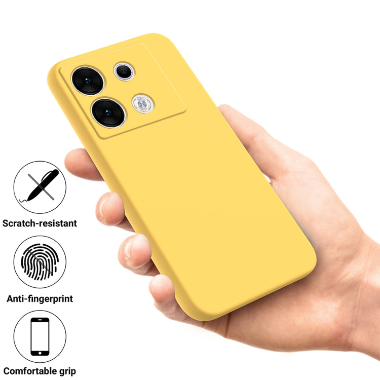 For Infinix Zero 30 5G Solid Color Liquid Silicone Dropproof Full Coverage Protective Case(Yellow) - Infinix Cases by buy2fix | Online Shopping UK | buy2fix