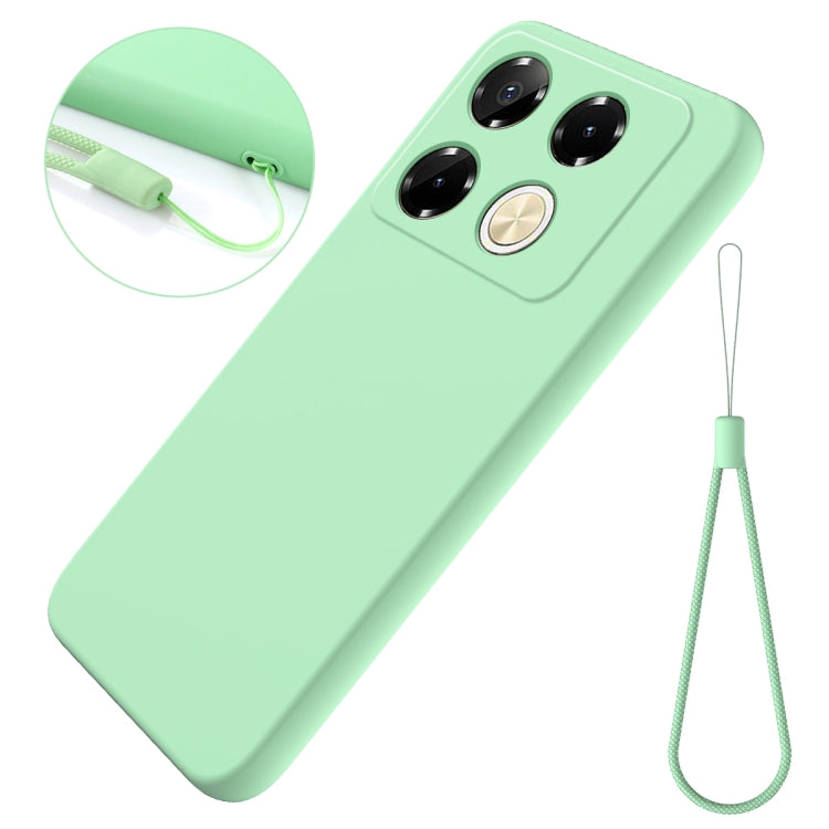 For Infinix Note 40 Pro 4G Solid Color Liquid Silicone Dropproof Full Coverage Protective Case(Green) - Infinix Cases by buy2fix | Online Shopping UK | buy2fix