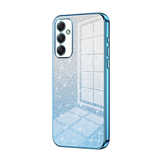 For Samsung Galaxy A34 5G Gradient Glitter Powder Electroplated Phone Case(Blue) - Galaxy Phone Cases by buy2fix | Online Shopping UK | buy2fix