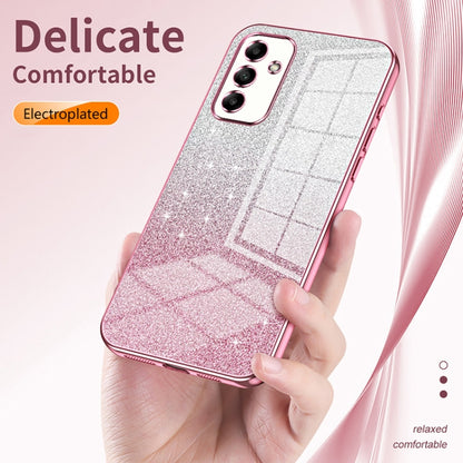 For Samsung Galaxy F14 5G Gradient Glitter Powder Electroplated Phone Case(Pink) - Galaxy Phone Cases by buy2fix | Online Shopping UK | buy2fix