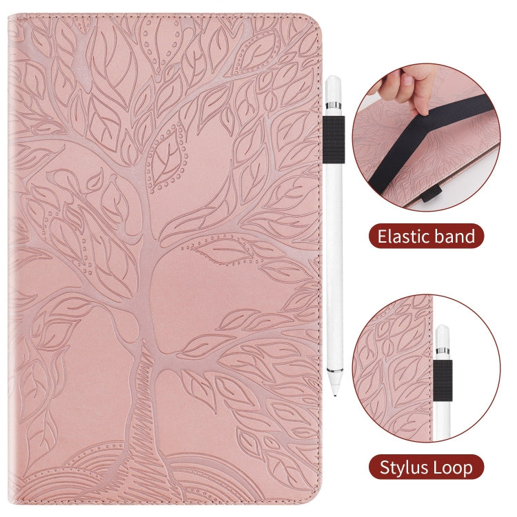 For Lenovo Tab M11 / Xiaoxin Pad 11 2024 Life Tree Series Horizontal Flip Leather Tablet Case(Rose Gold) - Lenovo by buy2fix | Online Shopping UK | buy2fix