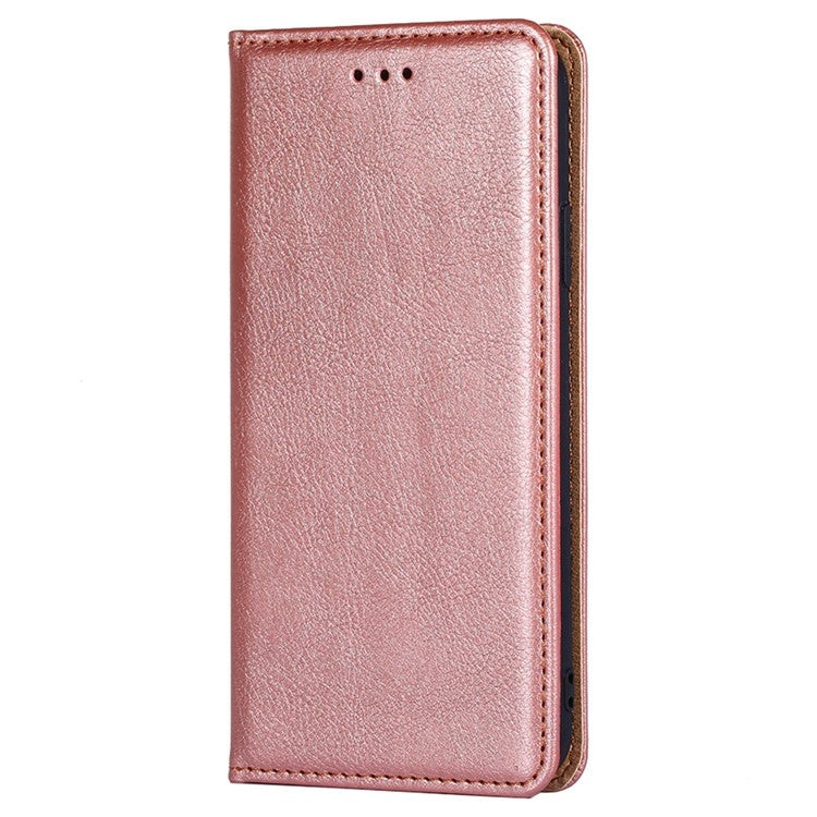 For Motorola Moto G Play 4G 2024 Gloss Oil Solid Color Magnetic Leather Phone Case(Rose Gold) - Motorola Cases by buy2fix | Online Shopping UK | buy2fix