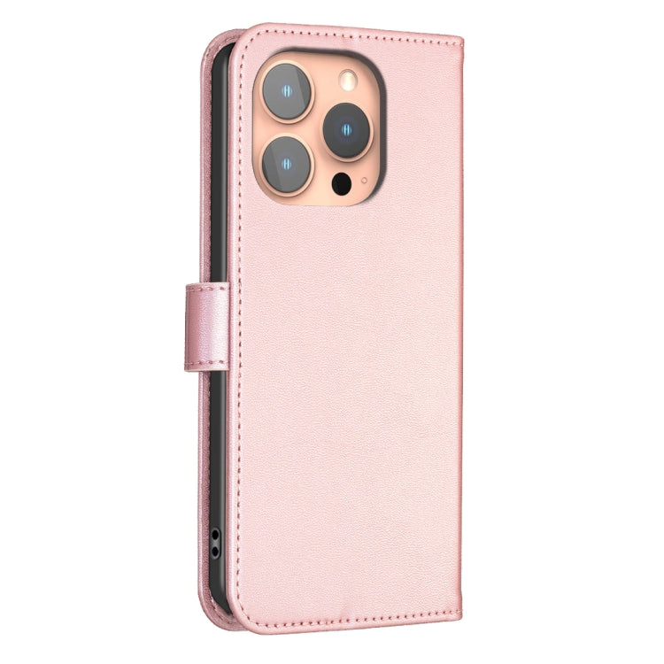 For iPhone 16 Pro Max Four-leaf Embossed Leather Phone Case(Pink) - iPhone 16 Pro Max Cases by buy2fix | Online Shopping UK | buy2fix