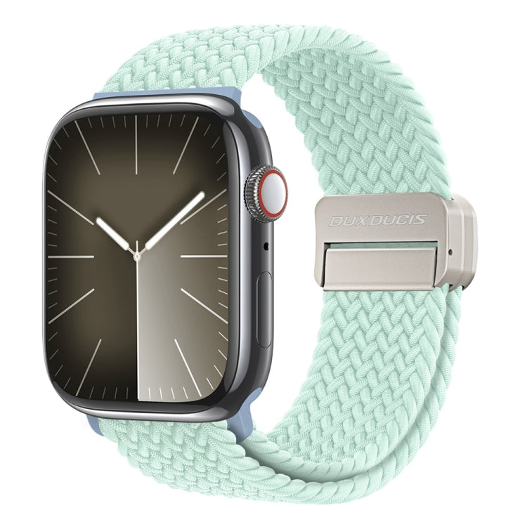 For Apple Watch SE 2023 40mm DUX DUCIS Mixture Pro Series Magnetic Buckle Nylon Braid Watch Band(Light Mint) - Watch Bands by DUX DUCIS | Online Shopping UK | buy2fix