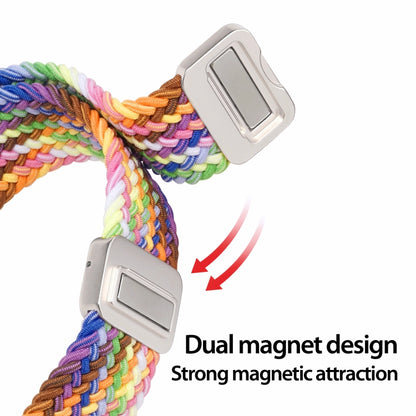 For Apple Watch Series 4 44mm DUX DUCIS Mixture Pro Series Magnetic Buckle Nylon Braid Watch Band(New Rainbow) - Watch Bands by DUX DUCIS | Online Shopping UK | buy2fix