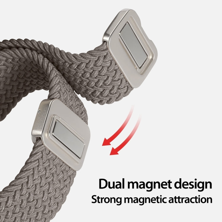 For Apple Watch Series 10 46mm DUX DUCIS Mixture Pro Series Magnetic Buckle Nylon Braid Watch Band(Clay) - Watch Bands by DUX DUCIS | Online Shopping UK | buy2fix