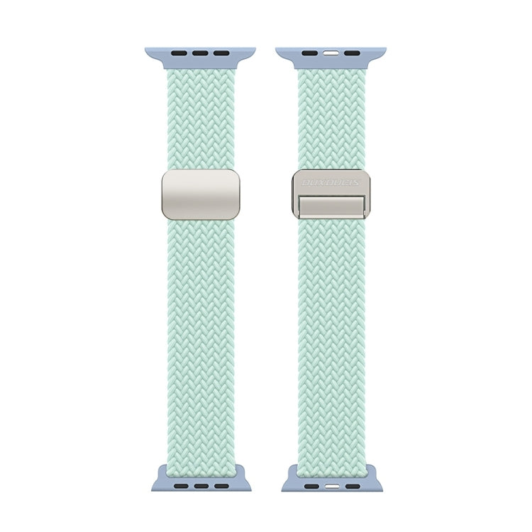 For Apple Watch Series 10 46mm DUX DUCIS Mixture Pro Series Magnetic Buckle Nylon Braid Watch Band(Light Mint) - Watch Bands by DUX DUCIS | Online Shopping UK | buy2fix