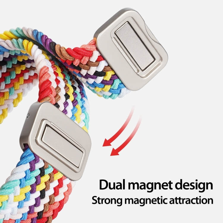 For Apple Watch Series 10 42mm DUX DUCIS Mixture Pro Series Magnetic Buckle Nylon Braid Watch Band(Rainbow) - Watch Bands by DUX DUCIS | Online Shopping UK | buy2fix