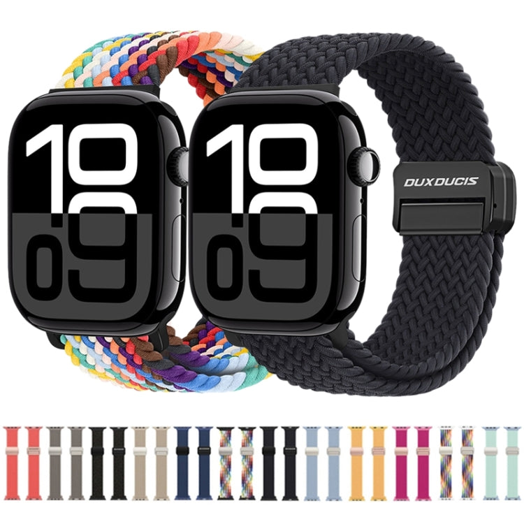 For Apple Watch Series 3 38mm DUX DUCIS Mixture Pro Series Magnetic Buckle Nylon Braid Watch Band(New Rainbow) - Watch Bands by DUX DUCIS | Online Shopping UK | buy2fix