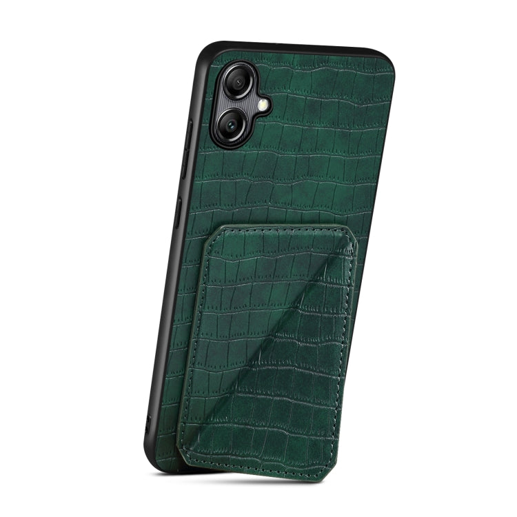 For Samsung Galaxy A14 4G/5G Denior Imitation Crocodile Leather Back Phone Case with Holder(Green) - Galaxy Phone Cases by Denior | Online Shopping UK | buy2fix