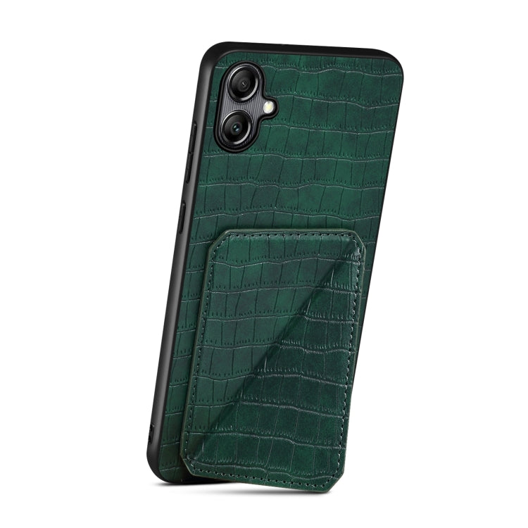 For Samsung Galaxy S23 Ultra 5G Denior Imitation Crocodile Leather Back Phone Case with Holder(Green) - Galaxy S23 Ultra 5G Cases by Denior | Online Shopping UK | buy2fix