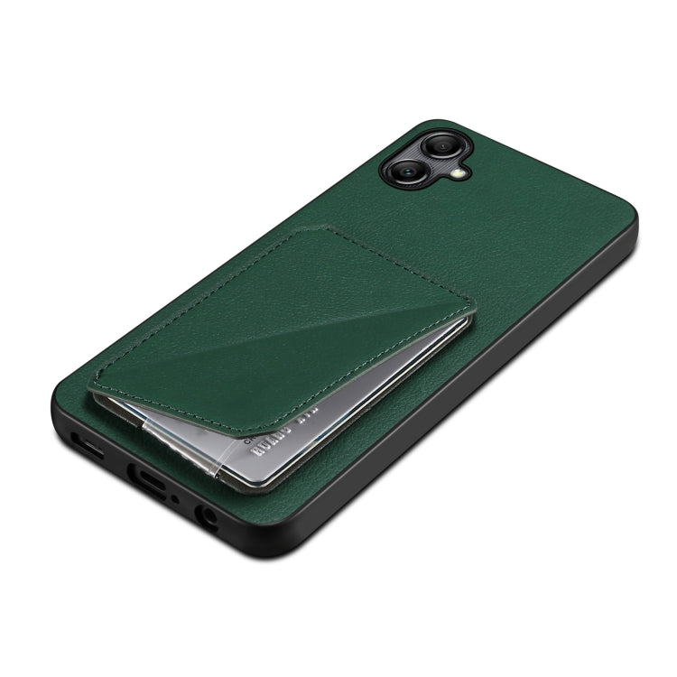 For Samsung Galaxy A54 5G Denior Imitation Calf Leather Back Phone Case with Holder(Green) - Galaxy Phone Cases by Denior | Online Shopping UK | buy2fix