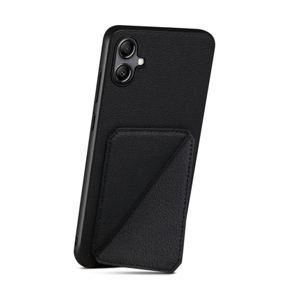 For Samsung Galaxy S24+ 5G Denior Imitation Calf Leather Back Phone Case with Holder(Black) - Galaxy S24+ 5G Cases by Denior | Online Shopping UK | buy2fix