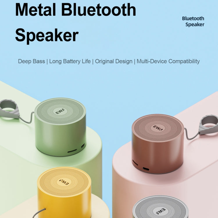 EWA A129 Mini Bluetooth 5.0 Bass Radiator Metal Speaker(White) - Mini Speaker by EWA | Online Shopping UK | buy2fix