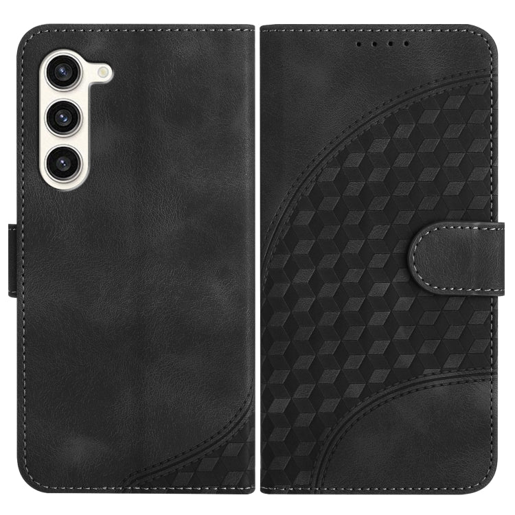 For Samsung Galaxy S24 5G YX0060 Elephant Head Embossed Phone Leather Case with Lanyard(Black) - Galaxy S24 5G Cases by buy2fix | Online Shopping UK | buy2fix