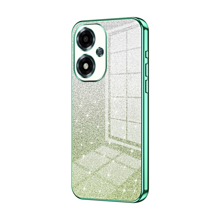 For OPPO A2m Gradient Glitter Powder Electroplated Phone Case(Green) - OPPO Cases by buy2fix | Online Shopping UK | buy2fix