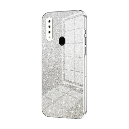 For OPPO A8 / A31 2020 Gradient Glitter Powder Electroplated Phone Case(Transparent) - OPPO Cases by buy2fix | Online Shopping UK | buy2fix