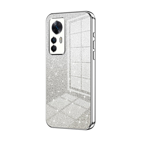 For Xiaomi Redmi K50 Ultra / Xiaomi 12T Gradient Glitter Powder Electroplated Phone Case(Silver) - Xiaomi Cases by buy2fix | Online Shopping UK | buy2fix