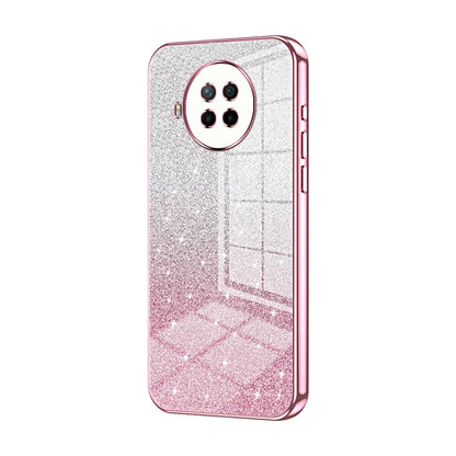 For Xiaomi Redmi Note 9 Pro 5G/Mi 10T Lite Gradient Glitter Powder Electroplated Phone Case(Pink) - Xiaomi Cases by buy2fix | Online Shopping UK | buy2fix