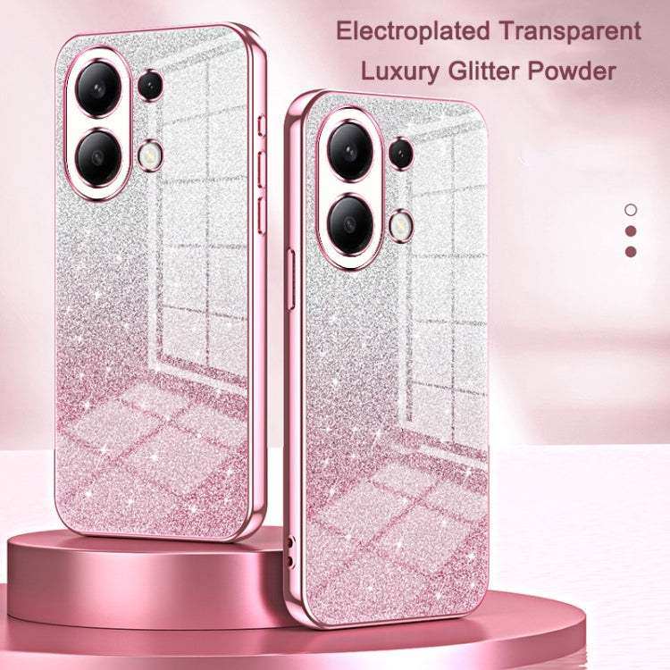 For Xiaomi Redmi Note 12S Gradient Glitter Powder Electroplated Phone Case(Pink) - Xiaomi Cases by buy2fix | Online Shopping UK | buy2fix