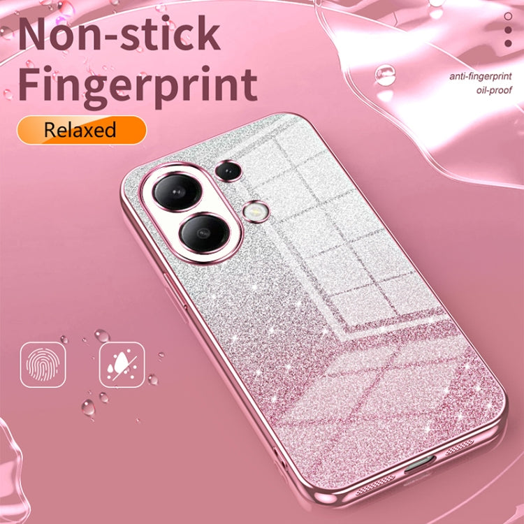 For Xiaomi Redmi Note 10 Pro 5G/Poco X3 GT Gradient Glitter Powder Electroplated Phone Case(Transparent) - Xiaomi Cases by buy2fix | Online Shopping UK | buy2fix