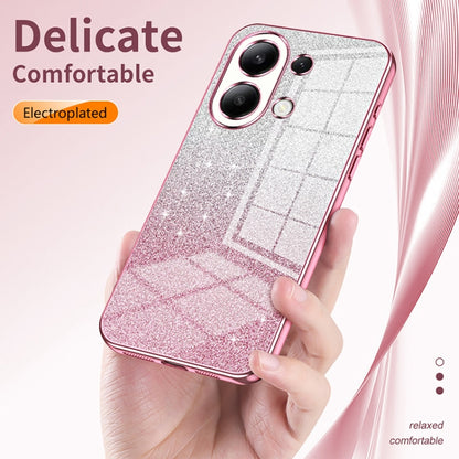 For Xiaomi Redmi Note 13 Pro 4G Gradient Glitter Powder Electroplated Phone Case(Purple) - Note 13 Pro Cases by buy2fix | Online Shopping UK | buy2fix