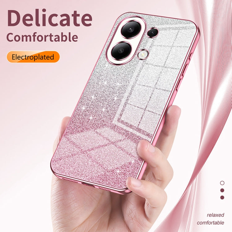 For Xiaomi Redmi Note 8 Pro Gradient Glitter Powder Electroplated Phone Case(Silver) - Xiaomi Cases by buy2fix | Online Shopping UK | buy2fix