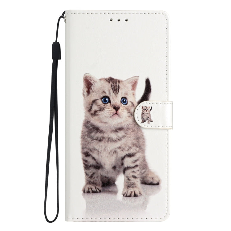 For Blackview A53 Pro Colored Drawing Leather Phone Case(Little Tabby Cat) - More Brand by buy2fix | Online Shopping UK | buy2fix