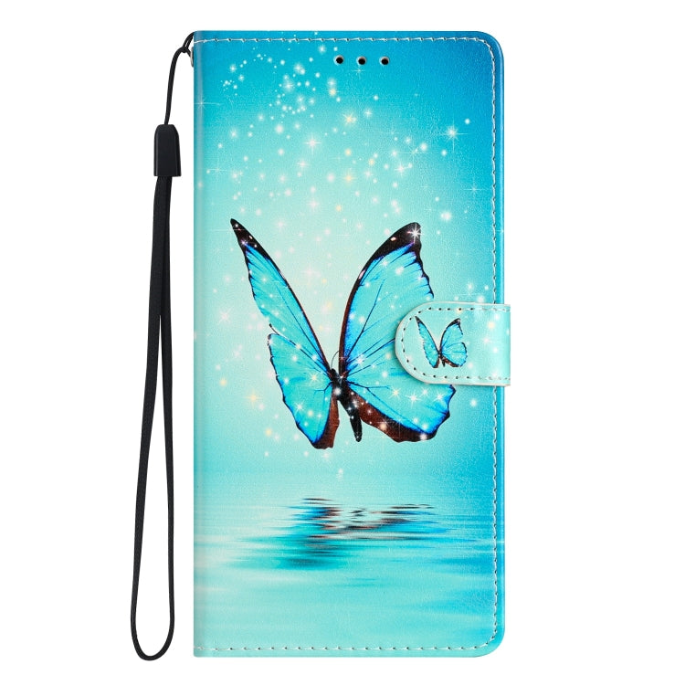 For TCL 40 SE Colored Drawing Leather Phone Case(Blue Butterfly) - More Brand by buy2fix | Online Shopping UK | buy2fix