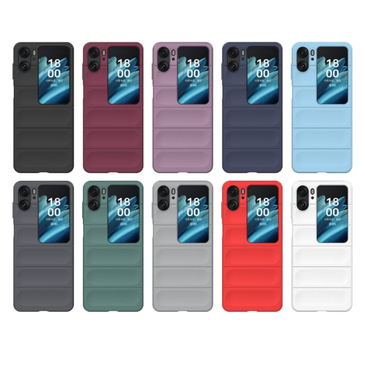 For OPPO Find N2 Flip Magic Shield Fold PC Shockproof Phone Case(Light Blue) - Find N2 Flip Cases by buy2fix | Online Shopping UK | buy2fix