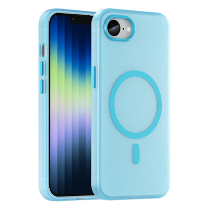 For iPhone SE 2024 MagSafe Frosted Translucent TPU + PC Full Coverage Phone Case(Blue) - More iPhone Cases by buy2fix | Online Shopping UK | buy2fix