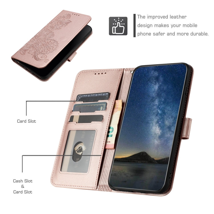 For Xiaomi Redmi K70 Datura Flower Embossed Flip Leather Phone Case(Rose Gold) - K70 Cases by buy2fix | Online Shopping UK | buy2fix