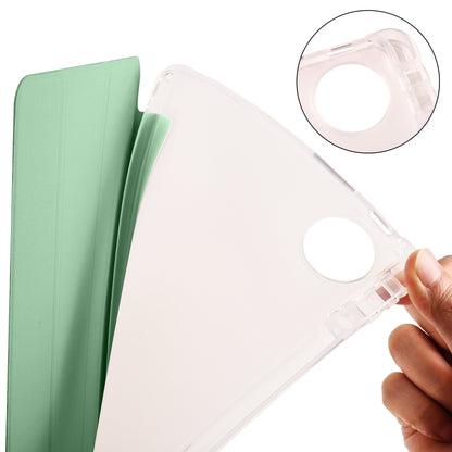 For Huawei MatePad Pro 11 2024 3-fold Clear TPU Leather Tablet Case with Pen Slot(Matcha Green) - Huawei by buy2fix | Online Shopping UK | buy2fix