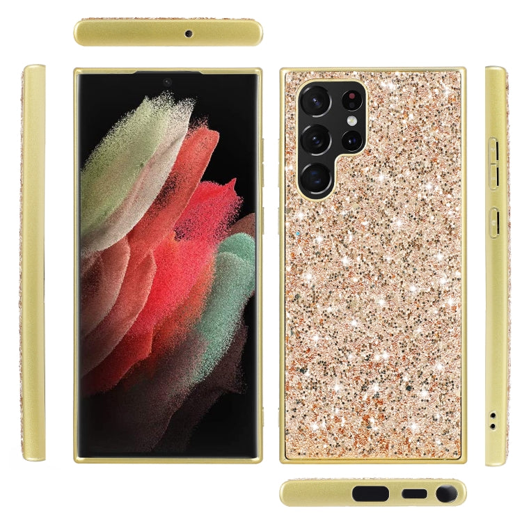 For Samsung Galaxy S24 Ultra 5G Glitter Powder TPU Phone Case(Gold) - Galaxy S24 Ultra 5G Cases by buy2fix | Online Shopping UK | buy2fix