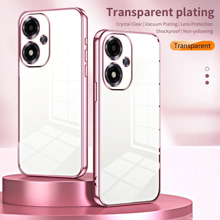 For OPPO A2m Transparent Plating Fine Hole Phone Case(Transparent) - OPPO Cases by buy2fix | Online Shopping UK | buy2fix