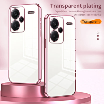 For Xiaomi Redmi Note 13 Pro+ Transparent Plating Fine Hole Phone Case(Gold) - Note 13 Pro+ Cases by buy2fix | Online Shopping UK | buy2fix