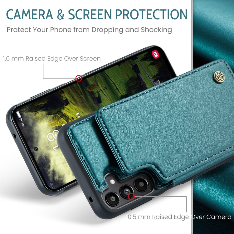 For Samsung Galaxy A35 5G CaseMe C22 PC+TPU Business Style RFID Anti-theft Leather Phone Case(Blue Green) - Galaxy Phone Cases by CaseMe | Online Shopping UK | buy2fix