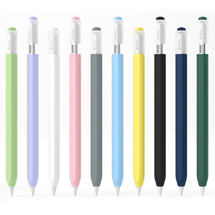 For Apple Pencil (USB-C) Jelly Silicone Stylus Pen Protective Cover(Dark Green) - Pencil Accessories by buy2fix | Online Shopping UK | buy2fix