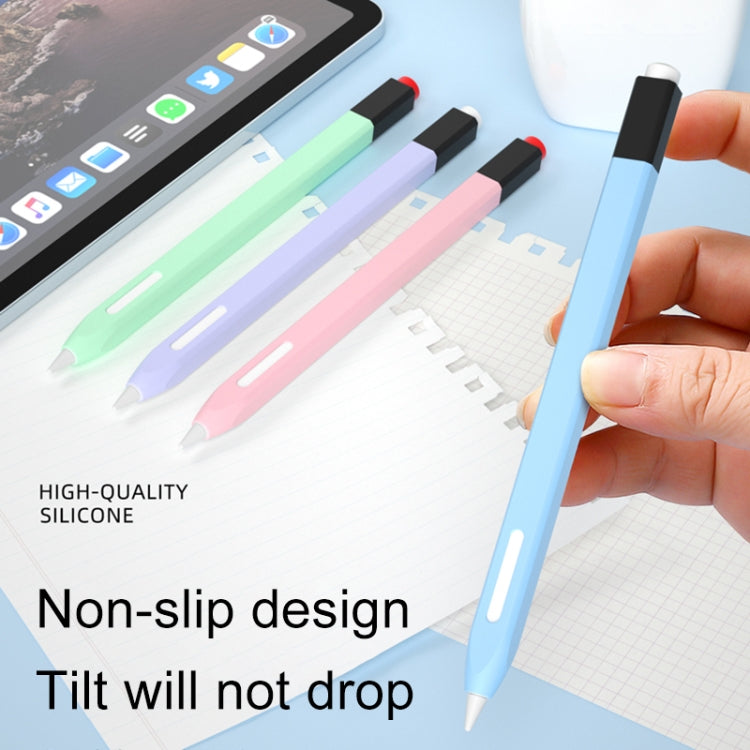 For Apple Pencil 2 Retro Pencil Style Stylus Pen Protective Case(Orange) - Pencil Accessories by buy2fix | Online Shopping UK | buy2fix