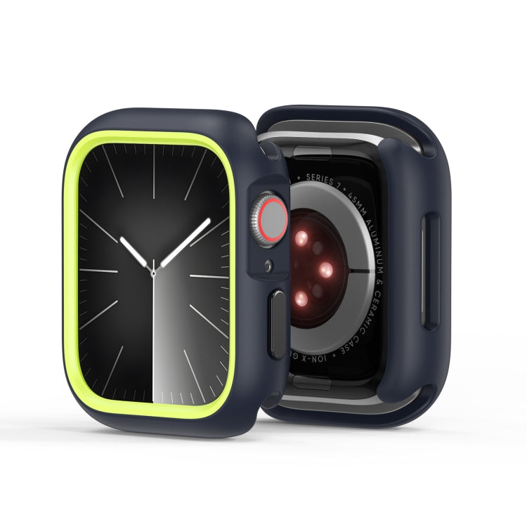 For Apple Watch 4 / 5 / 6 / SE 44mm DUX DUCIS Bamo Series Hollow PC + TPU Watch Protective Case(Midnight Blue+Green) - Watch Cases by DUX DUCIS | Online Shopping UK | buy2fix