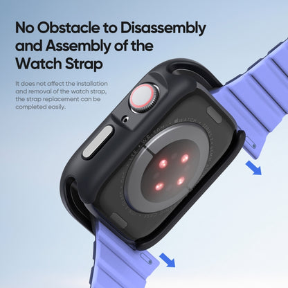 For Apple Watch 4 / 5 / 6 / SE 44mm DUX DUCIS Bamo Series Hollow PC + TPU Watch Protective Case(Midnight Blue+Orange) - Watch Cases by DUX DUCIS | Online Shopping UK | buy2fix