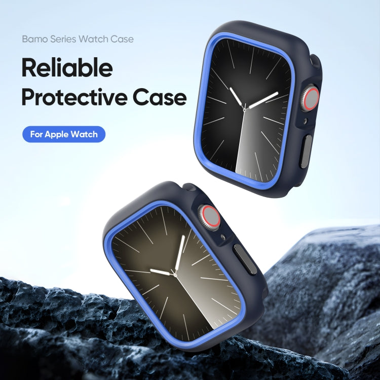 For Apple Watch 9 / 8 / 7 41mm DUX DUCIS Bamo Series Hollow PC + TPU Watch Protective Case(Midnight Blue+Blue) - Watch Cases by DUX DUCIS | Online Shopping UK | buy2fix