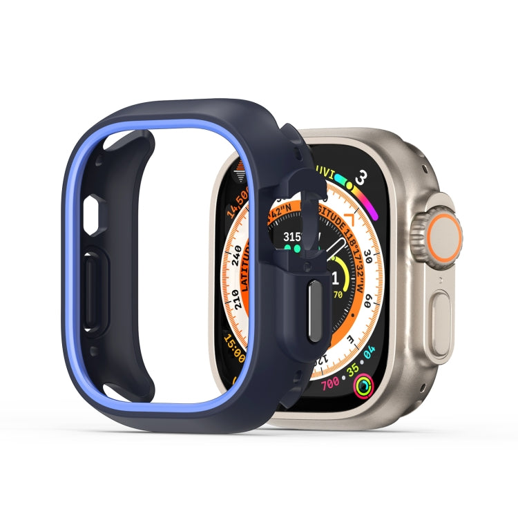 For Apple Watch Ultra 2 49mm / Ultra 49mm DUX DUCIS Bamo Series Hollow PC + TPU Watch Protective Case(Midnight Blue+Blue) - Watch Cases by DUX DUCIS | Online Shopping UK | buy2fix