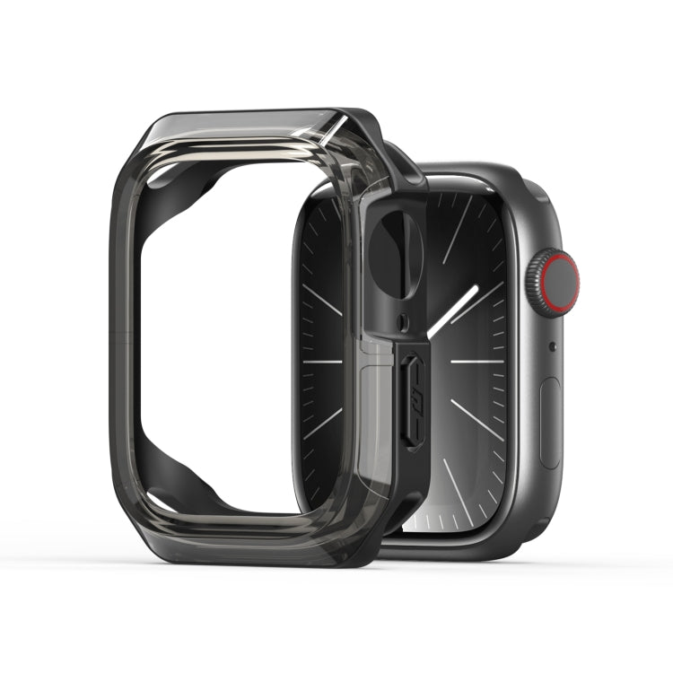 For Apple Watch 9 / 8 / 7 41mm DUX DUCIS Tamo Series Hollow PC + TPU Watch Protective Case(Translucent Black) - Watch Cases by DUX DUCIS | Online Shopping UK | buy2fix