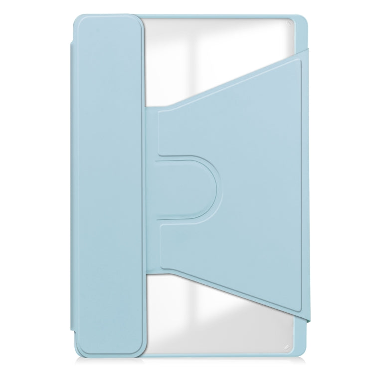 For Lenovo Tab M11/Xiaoxin Pad 11 2024 360 Rotation Transparent Smart Leather Case with Keyboard(Sky Blue) - Lenovo by buy2fix | Online Shopping UK | buy2fix