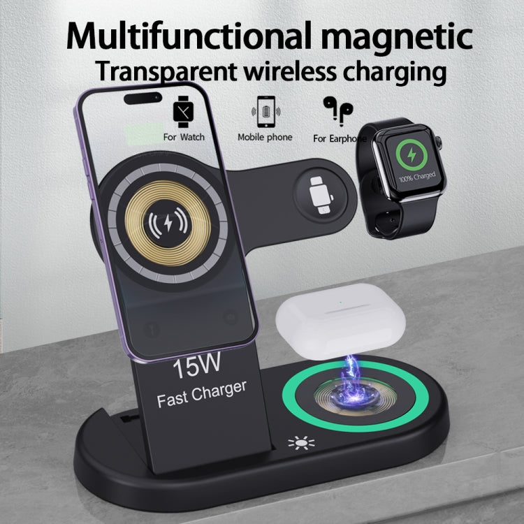 H50 4 in 1 Multi-function Magnetic Wireless Charger(Black) - Wireless Charger by buy2fix | Online Shopping UK | buy2fix