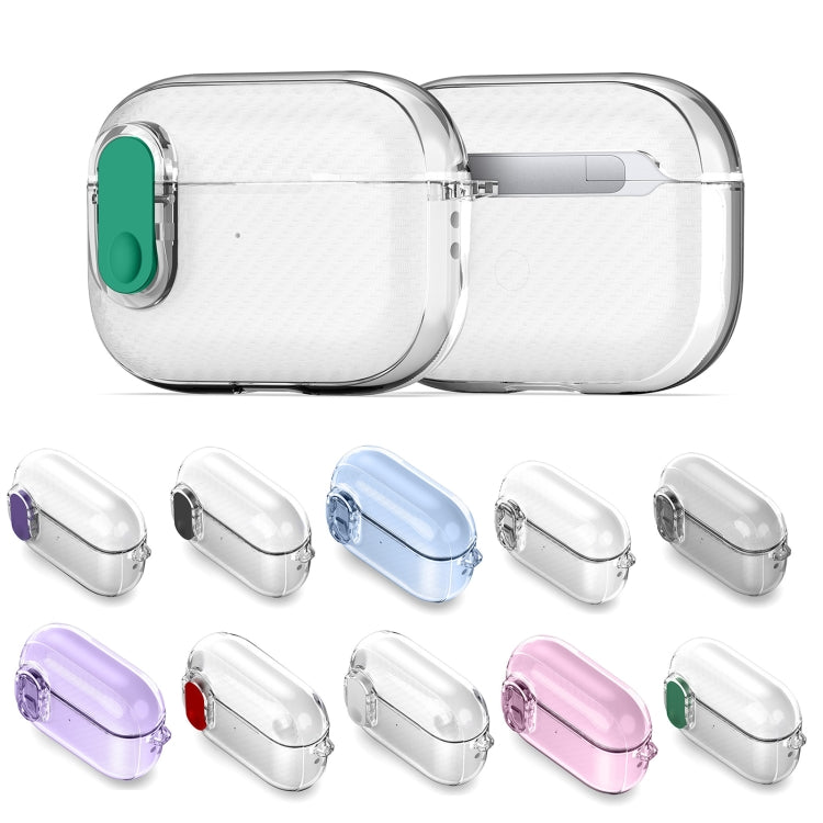 For AirPods Pro 2 DUX DUCIS PECK Series Split Transparent Carbon Fiber Earphone Case(Purple) - For AirPods Pro 2 by DUX DUCIS | Online Shopping UK | buy2fix