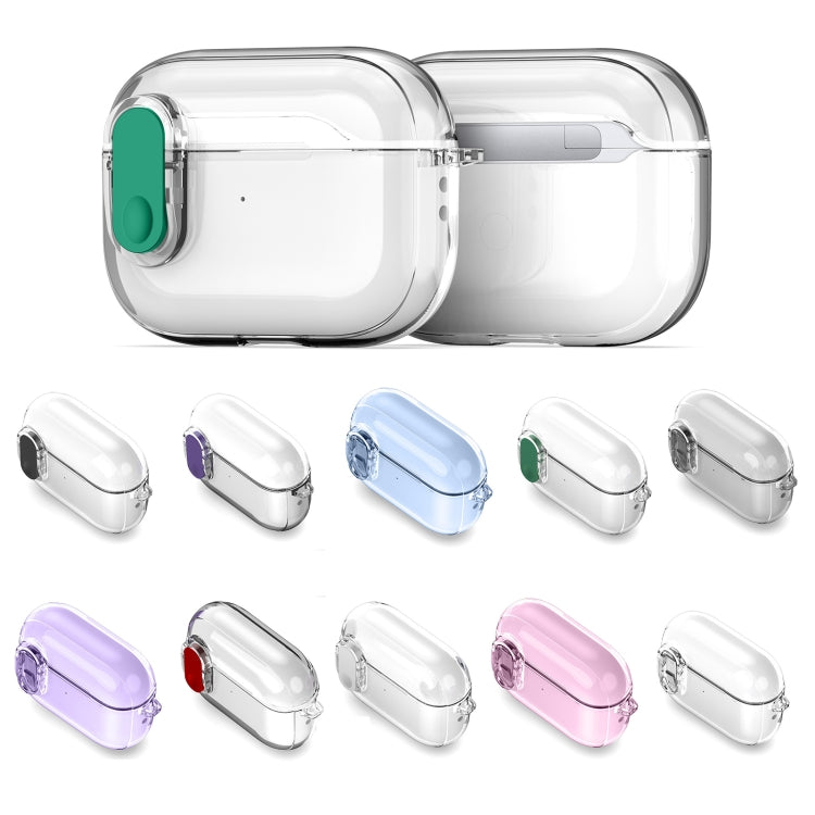 For AirPods Pro 2 DUX DUCIS PECL Series Split Transparent Earphone Case with Hook(Pink) - For AirPods Pro 2 by DUX DUCIS | Online Shopping UK | buy2fix